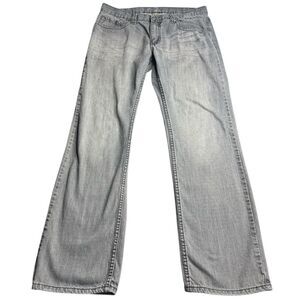 Flypaper Mens Gray Distress Straight Leg Jeans 34x34 Gray Y2K